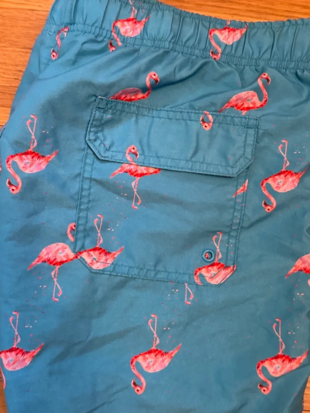 Molokai Surf Co Mens Swim Trunks Size Large Flamingos